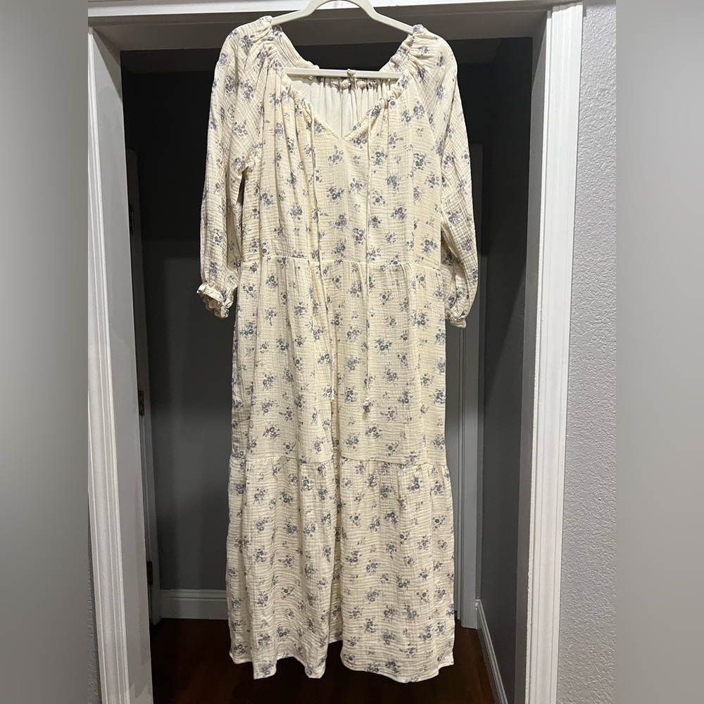 Worth Collective floral linen dress